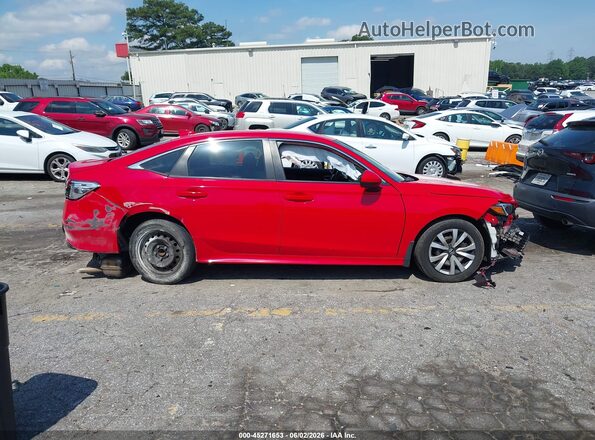 2HGFE2F27NH508910 2022 HONDA CIVIC Red Սարքավորումների վահանակի տեսք