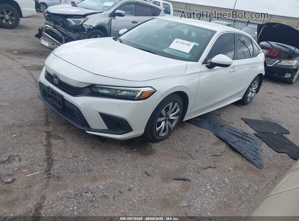 2HGFE2F27NH596082 2022 HONDA CIVIC White წინა მარცხენა ხედი სამი მეოთხედიდან