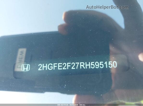 2HGFE2F27RH595150 2024 HONDA CIVIC Gray 