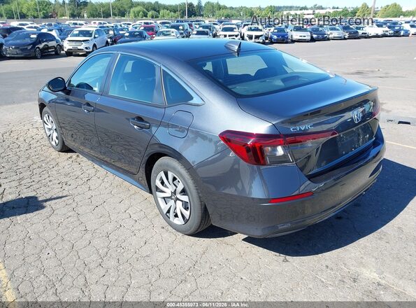 2HGFE2F27SH603365 2025 HONDA CIVIC Gray Tył lewy