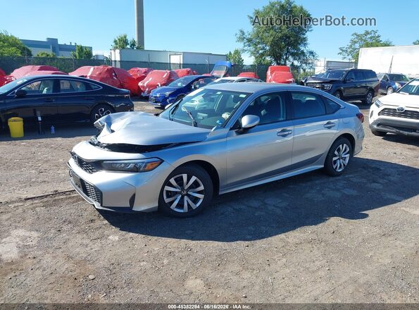 2HGFE2F28TH568904 2026 HONDA CIVIC Silver Առջևի ձախ երեք քառորդ տեսարան