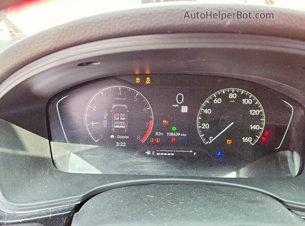 2HGFE2F29NH507936 2022 HONDA CIVIC Red Widok zestawu wskaźników