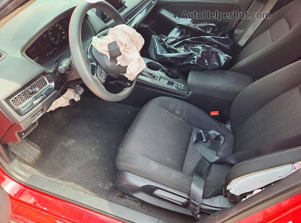 2HGFE2F29NH507936 2022 HONDA CIVIC Red Widok wnętrza z przodu