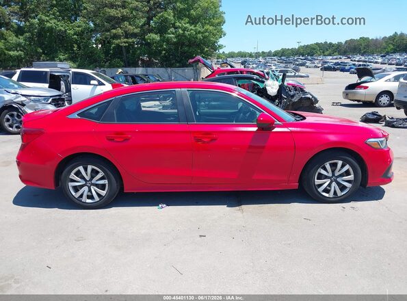 2HGFE2F29PH559926 2023 HONDA CIVIC Red Widok wnętrza z tyłu