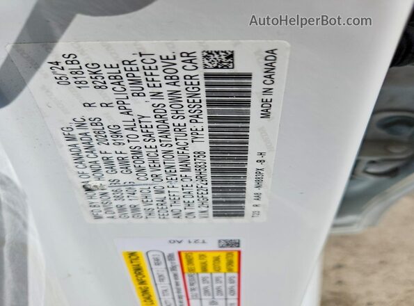 2HGFE2F29RH583758 2024 HONDA CIVIC White 