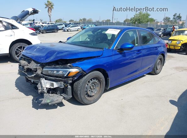 2HGFE2F2XNH508464 2022 HONDA CIVIC Blue Առջևի ձախ երեք քառորդ տեսարան