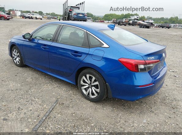 2HGFE2F2XNH596271 2022 HONDA CIVIC Blue Հետևի ձախ