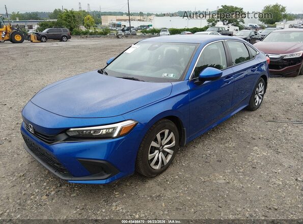 2HGFE2F2XNH596271 2022 HONDA CIVIC Blue Առջևի ձախ երեք քառորդ տեսարան