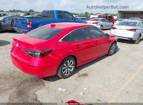2HGFE2F2XTH588765 2026 HONDA CIVIC Красный Задняя правая четверть