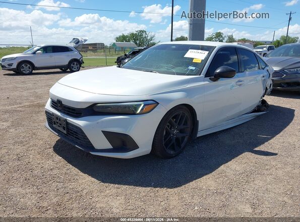 2HGFE2F50NH555688 2022 HONDA CIVIC White წინა მარცხენა ხედი სამი მეოთხედიდან