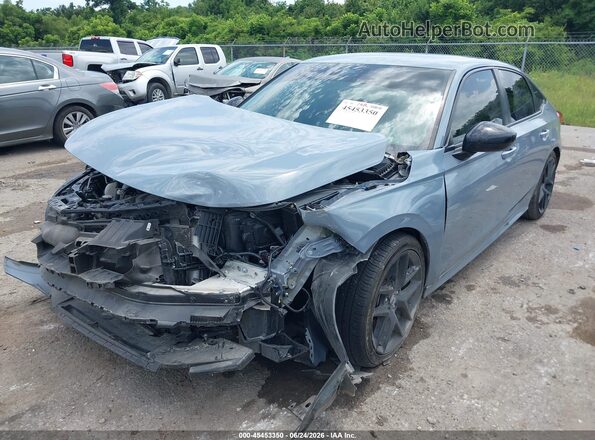 2HGFE2F50NH574113 2022 HONDA CIVIC Blue Առջևի ձախ երեք քառորդ տեսարան