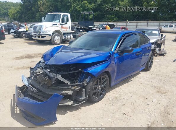 2HGFE2F50NH578789 2022 HONDA CIVIC Blue წინა მარცხენა ხედი სამი მეოთხედიდან