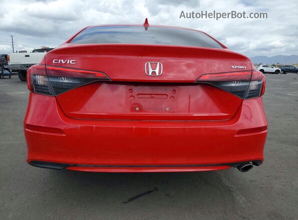 2HGFE2F50NH599089 2022 HONDA CIVIC Red Vista trasera