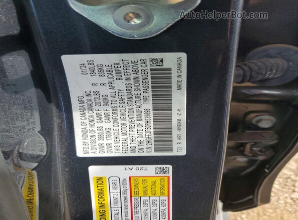 2HGFE2F50RH539898 2024 HONDA CIVIC Charcoal Widok komory silnika