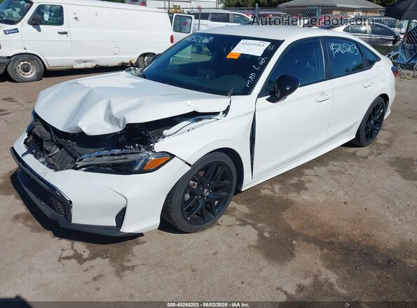 2HGFE2F50SH526087 2025 HONDA CIVIC White Առջևի ձախ երեք քառորդ տեսարան