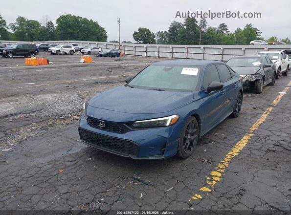 2HGFE2F50TH559608 2026 HONDA CIVIC Blue Առջևի ձախ երեք քառորդ տեսարան