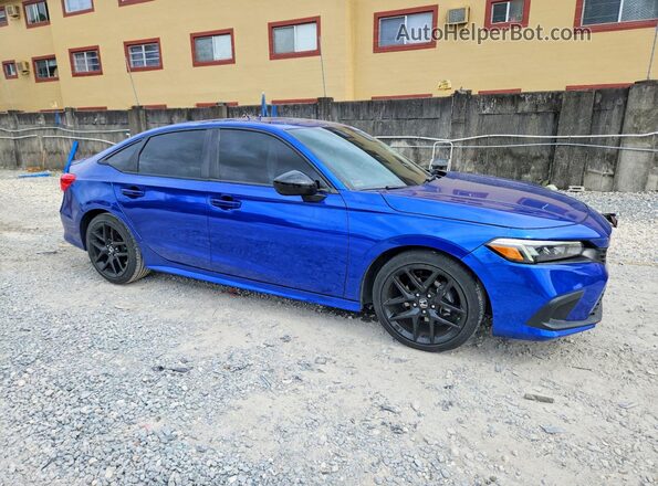 2HGFE2F51NH528077 2022 HONDA CIVIC Blue Przód prawy