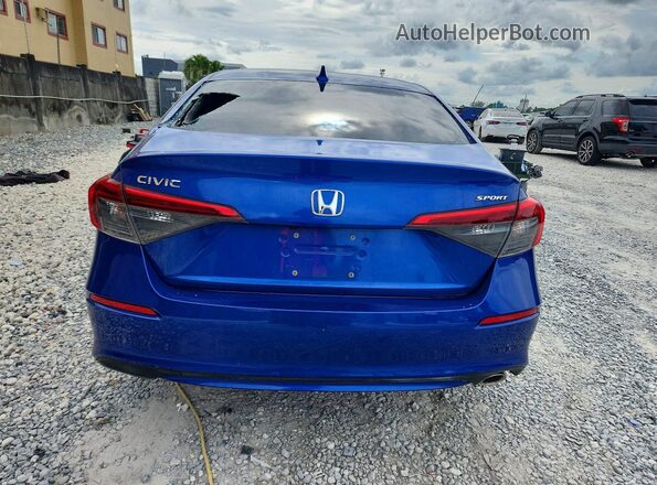 2HGFE2F51NH528077 2022 HONDA CIVIC Blue Widok z tyłu