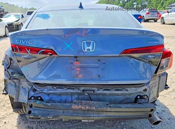 2HGFE2F51NH539418 2022 HONDA CIVIC Gray Rear view