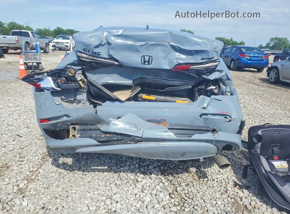 2HGFE2F51NH547132 2022 HONDA CIVIC Blue Вид ззаду