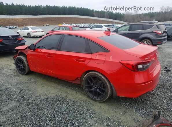 2HGFE2F51NH592376 2022 HONDA CIVIC Red Rear left