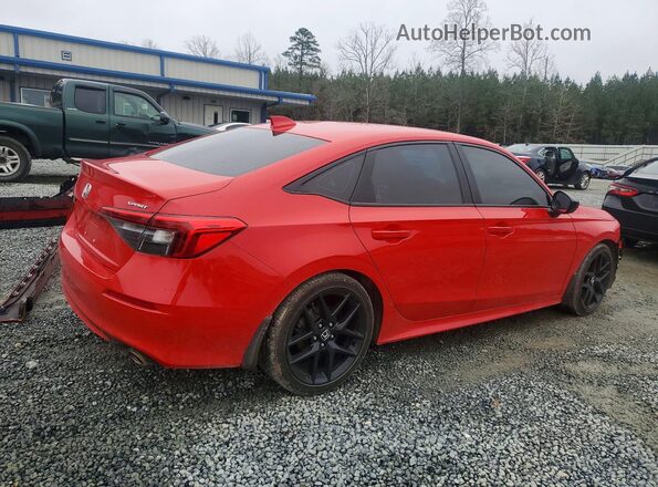 2HGFE2F51NH592376 2022 HONDA CIVIC Red Rear right