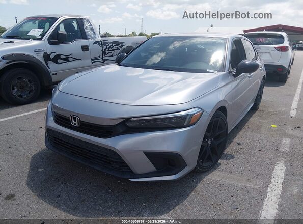 2HGFE2F51PH532116 2023 HONDA CIVIC Silver წინა მარცხენა ხედი სამი მეოთხედიდან