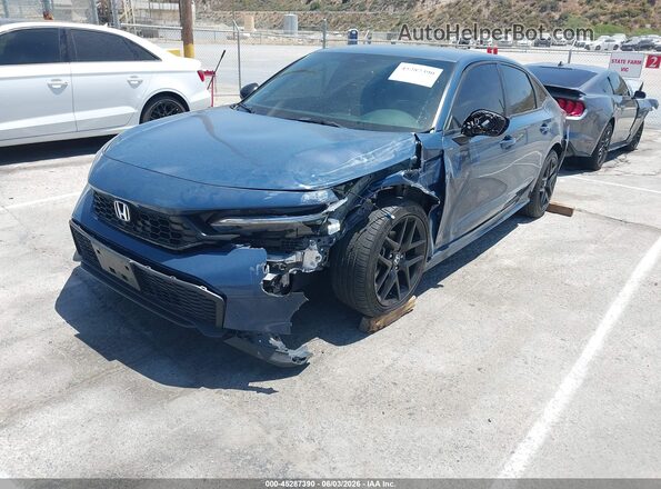 2HGFE2F51SH516684 2025 HONDA CIVIC Blue Առջևի ձախ երեք քառորդ տեսարան