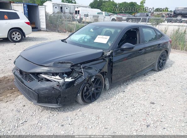 2HGFE2F51SH518905 2025 HONDA CIVIC Black წინა მარცხენა ხედი სამი მეოთხედიდან