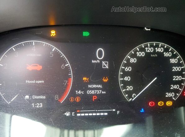 2HGFE2F52NH117139 2022 HONDA CIVIC Gray Widok zestawu wskaźników