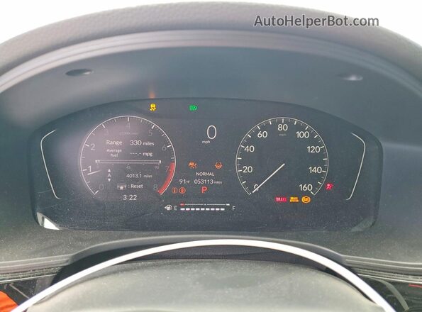 2HGFE2F52NH503401 2022 HONDA CIVIC White Instrument cluster view