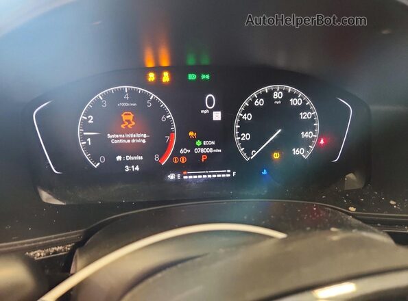 2HGFE2F52NH534583 2022 HONDA CIVIC Серый Вид щитка приборов