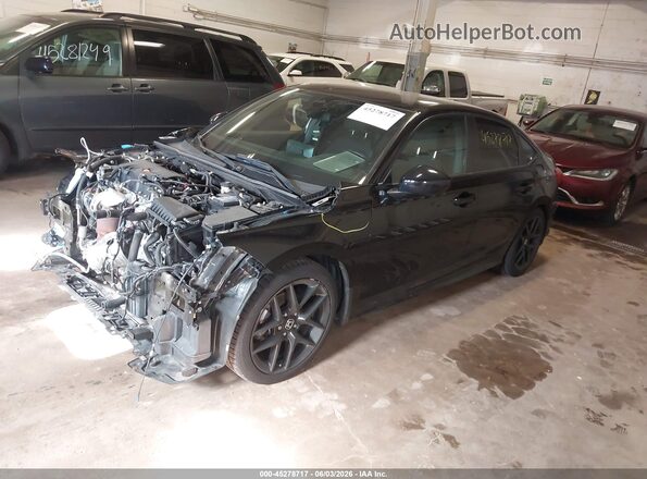 2HGFE2F52NH583699 2022 HONDA CIVIC Black Առջևի ձախ երեք քառորդ տեսարան