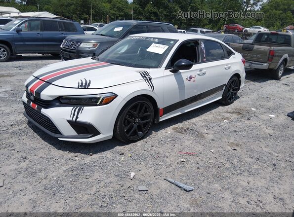 2HGFE2F52NH601103 2022 HONDA CIVIC White წინა მარცხენა ხედი სამი მეოთხედიდან