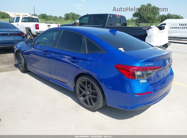 2HGFE2F52PH504938 2023 HONDA CIVIC Blue Trasero izquierdo