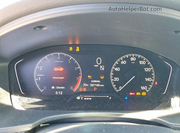 2HGFE2F52PH509878 2023 HONDA CIVIC Gray Вид щитка приладів