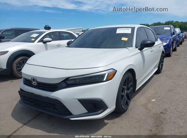 2HGFE2F52PH519908 2023 HONDA CIVIC White წინა მარცხენა ხედი სამი მეოთხედიდან