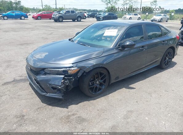 2HGFE2F52PH565920 2023 HONDA CIVIC Black წინა მარცხენა ხედი სამი მეოთხედიდან
