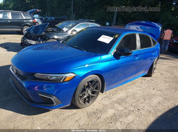 2HGFE2F53NH566927 2022 HONDA CIVIC Blue Передня ліва чверть