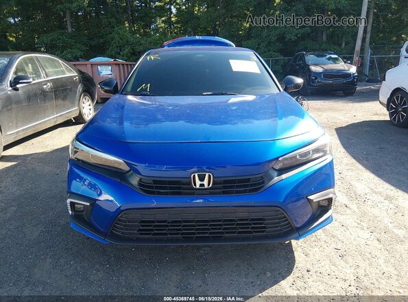 2HGFE2F53NH566927 2022 HONDA CIVIC Blue Вид щитка приладів