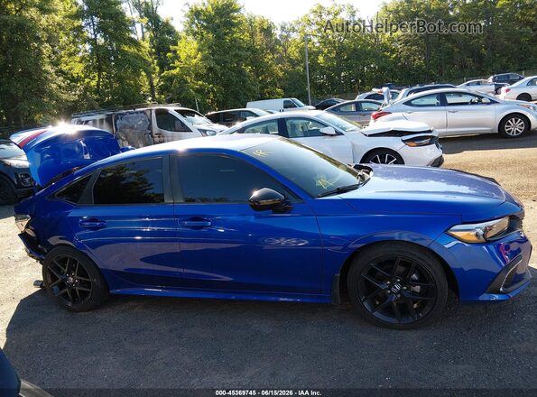 2HGFE2F53NH566927 2022 HONDA CIVIC Blue Вид задньої частини салону