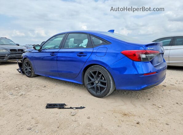 2HGFE2F53NH606133 2022 HONDA CIVIC Blue Rear left