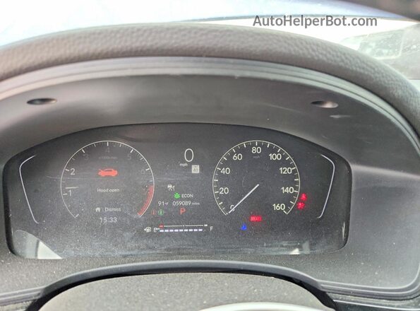 2HGFE2F53NH606133 2022 HONDA CIVIC Blue Instrument cluster view