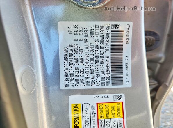 2HGFE2F53PH554196 2023 HONDA CIVIC Silver Engine compartment view