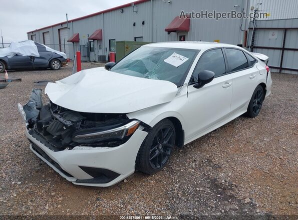 2HGFE2F53RH525123 2024 HONDA CIVIC White წინა მარცხენა ხედი სამი მეოთხედიდან