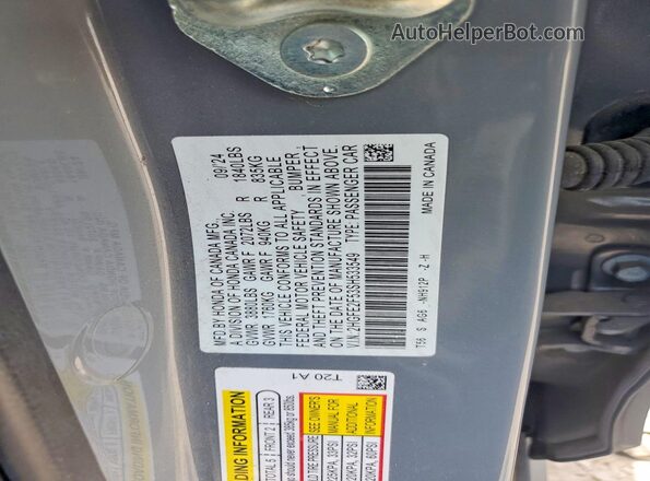 2HGFE2F53SH533549 2025 HONDA CIVIC Gray Engine compartment view