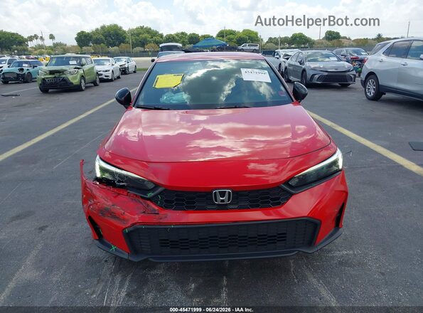 2HGFE2F53SH605365 2025 HONDA CIVIC Red Vista del cuadro de instrumentos