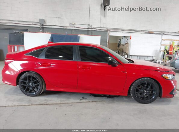 2HGFE2F54NH526114 2022 HONDA CIVIC Red Vista interior trasera