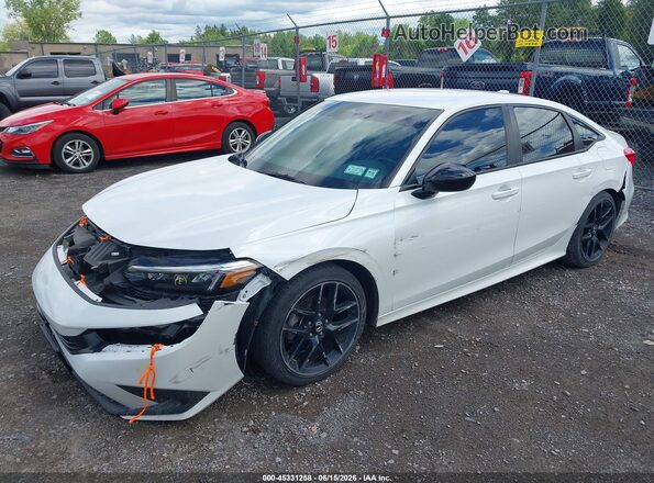 2HGFE2F54NH595238 2022 HONDA CIVIC White წინა მარცხენა ხედი სამი მეოთხედიდან