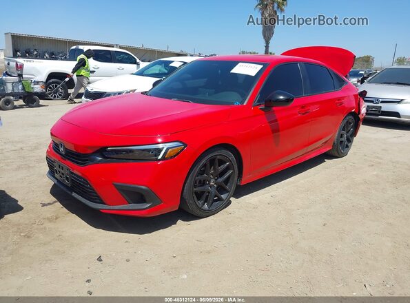 2HGFE2F54PH509641 2023 HONDA CIVIC Red წინა მარცხენა ხედი სამი მეოთხედიდან